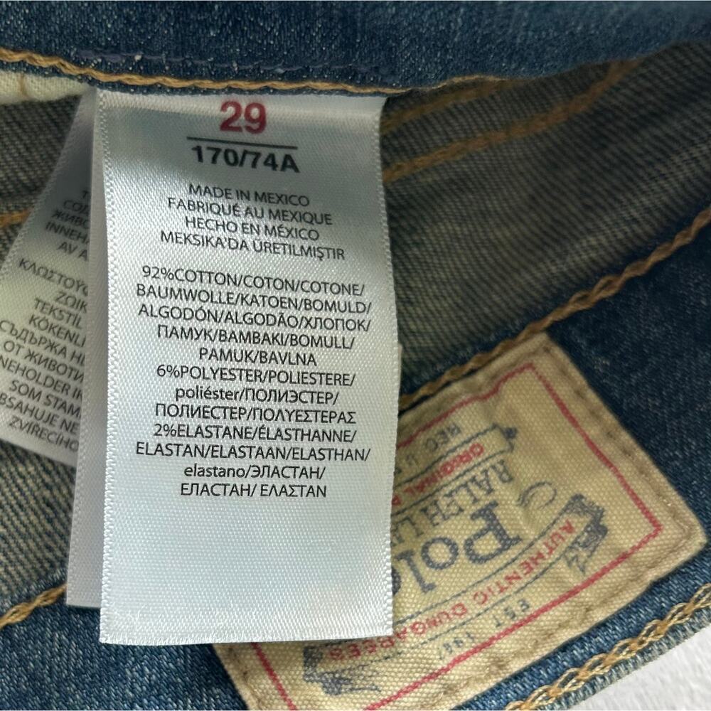 Ralph Lauren Polo distressed mid rise skinny denim jeans grunge bohemian punk 8 - Picture 10 of 11